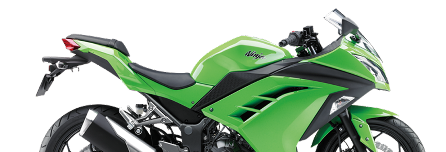 Green Kawasaki Ninja motorcycle